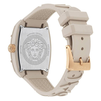 VERSACE Dominus Ecoceramic Quartz Beige Dial Watch