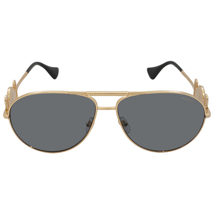 VERSACE Gray Pilot Unisex Sunglasses VE2249 100281 65