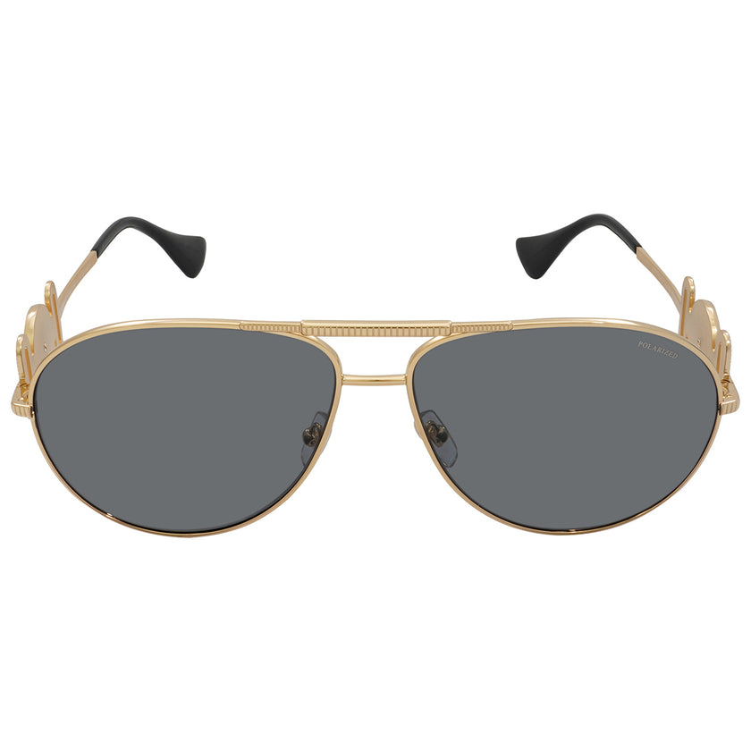 VERSACE Gray Pilot Unisex Sunglasses VE2249 100281 65