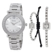 VERSACE Greca Sphere Quartz Silver Dial Ladies Watch Box Set