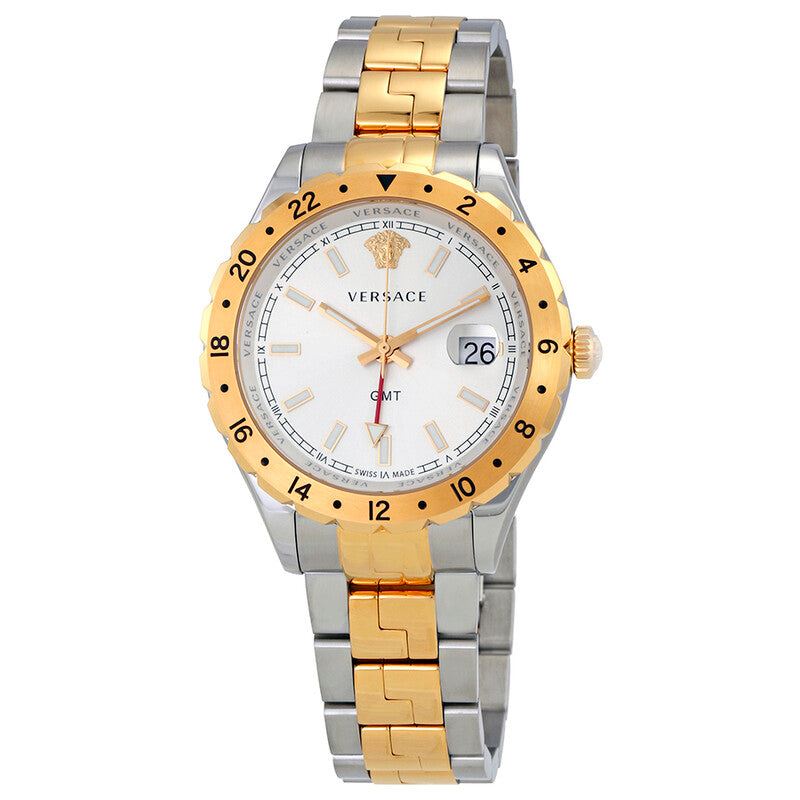VERSACE Hellenyium GMT Silver Dial Men's Watch V1103 0015