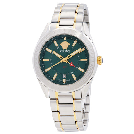 VERSACE V-Code GMT Quartz VEAFA0524 42 mm Green Dial